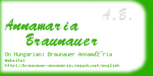 annamaria braunauer business card